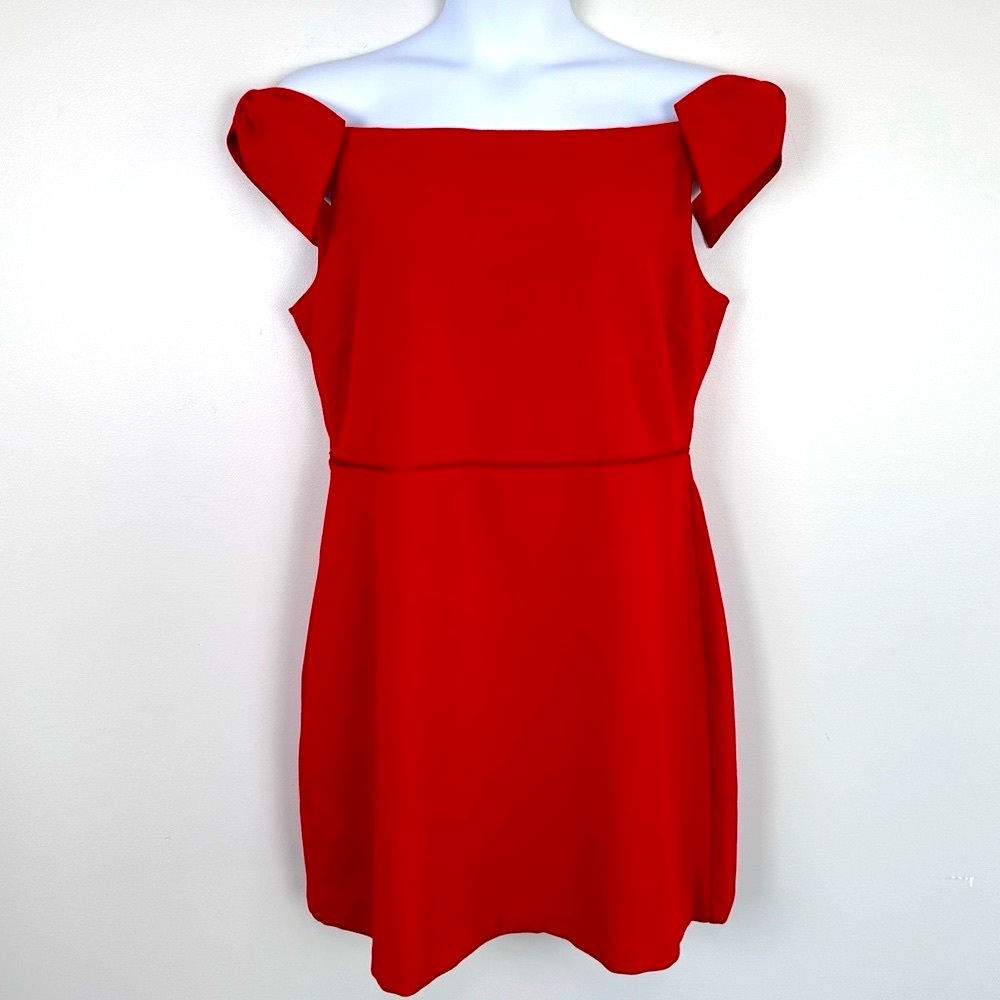 Vineyard Vines Red Off-Shoulder Cocktail Dress